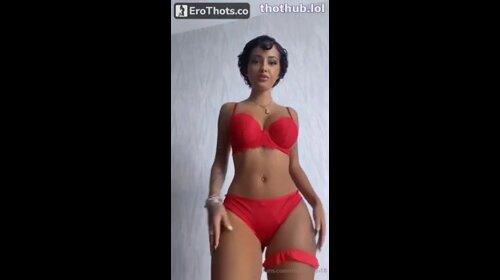 Malu Trevejo leaked in a red bikini