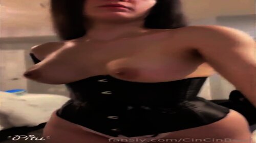Cincinbear leak video Topless Corset Boob Bouncing-109163